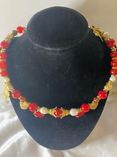 Load image into Gallery viewer, Exotic Red Agate, Red Jasper & Cultured Pearl Gemstone Tibetan Double Wrap Bracelet