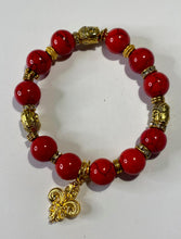 Load image into Gallery viewer, Exotic Red Jasper Gemstone Stretch Bracelet