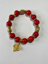 Load image into Gallery viewer, Exotic Red Jasper Gemstone Stretch Bracelet