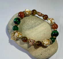 Load image into Gallery viewer, Exotic Brown Tiger Eye Howlite Stretch Gemstone Bracelet