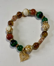 Load image into Gallery viewer, Exotic Brown Tiger Eye Howlite Stretch Gemstone Bracelet