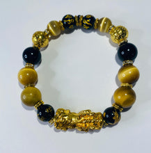 Load image into Gallery viewer, Exotic Gold Tiger Eye Gemstone Stretch Bracelet #4 for Men