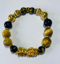 Load image into Gallery viewer, Exotic Gold Tiger Eye Gemstone Stretch Bracelet #4 for Men
