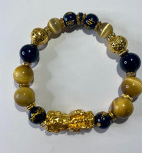 Load image into Gallery viewer, Exotic Gold Tiger Eye Gemstone Stretch Bracelet #4 for Men