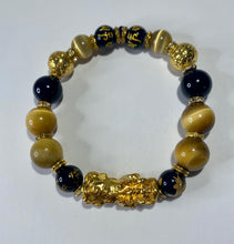 Load image into Gallery viewer, Exotic Gold Tiger Eye Gemstone Stretch Bracelet #4 for Men