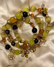 Load image into Gallery viewer, Light Green, Yellow Tiger Eye,  Orange Agate  & Black Obsidian Gemstone Tibetan Triple Wrap Bracelet
