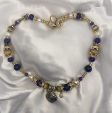 Load image into Gallery viewer, Exotic Pearl& Amethyst Tibetan Style Wrap Wire Necklace