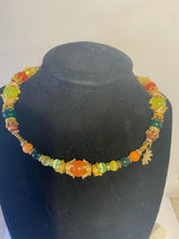 Load image into Gallery viewer, Exotic Peach, Yellow & Green Agate, Yellow & Light Green Cat Eye Quartz Gemstone Tibetan Double Wrap Bracelet