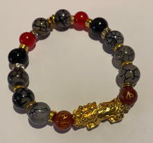Load image into Gallery viewer, Exotic Dragon Vein Agate Stretch Gemstone Bracelet #5 for Men