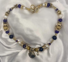 Load image into Gallery viewer, Exotic Pearl& Amethyst Tibetan Style Wrap Wire Necklace