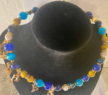 Load image into Gallery viewer, Double Wrap Gemstone and Bracelet with Alphabet Letters