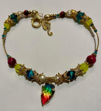 Load image into Gallery viewer, Exotic Fuchsia Pink Tiger Eye, Turquoise Tiger Eye, Yellow Agate White Pearl Gemstone Tibetan Style Double Wrap Bracelet Multi Color Natural Quartz Pendant