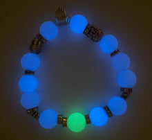 Load image into Gallery viewer, Exotic Glow in the Dark Quartz Gemstone Tibetan Stretch Bracelet
