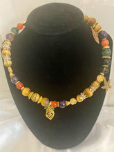 Load image into Gallery viewer, Exotic Amethyst, Gold Tiger Eye &amp; Green Ghost Agate Gemstone Tibetan Double Wrap Bracelet
