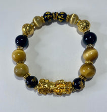 Load image into Gallery viewer, Exotic Gold Tiger Eye Gemstone Stretch Bracelet #4 for Men
