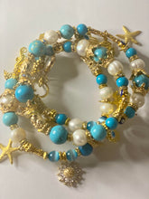 Load image into Gallery viewer, Exotic Turquoise &amp; Pearl Gemstone Tibetan Handmade Triple Wrap Bracelet
